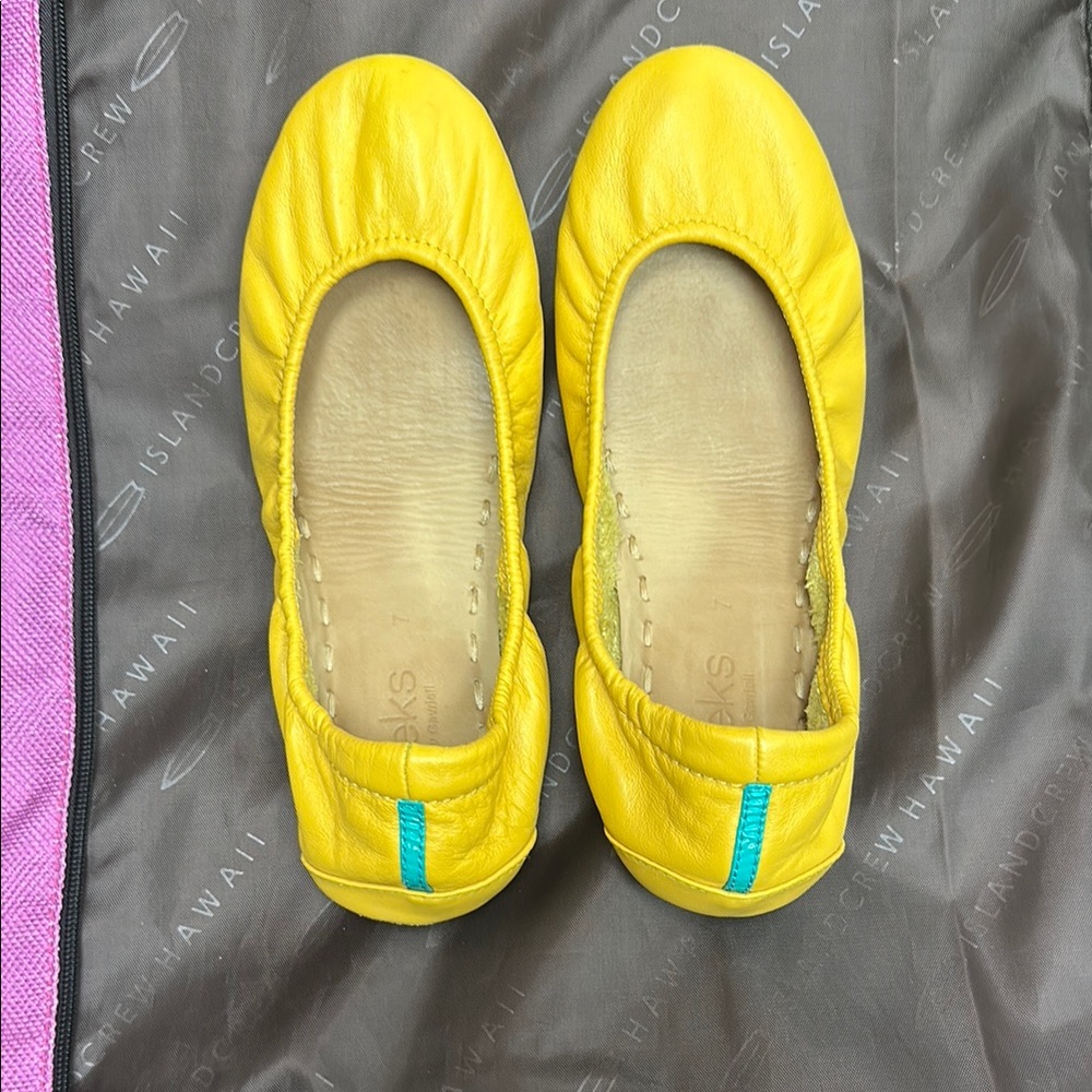 Tieks Mustard Yellow. Size 7 LOW Price.  FIRM